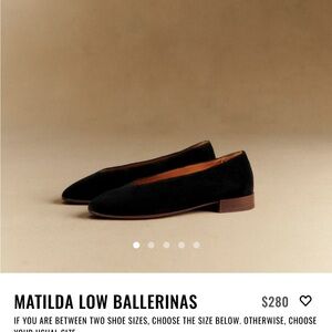 Sezane Black Matilda Low Ballerinas